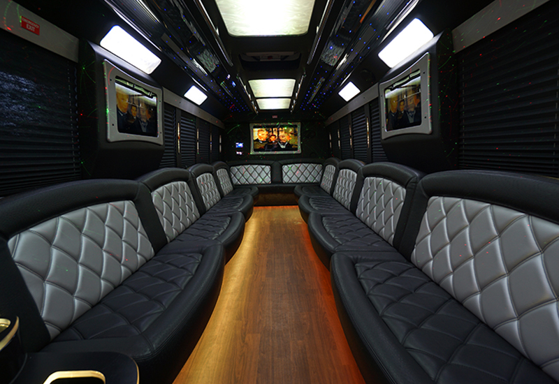 hardwood floor in a bus